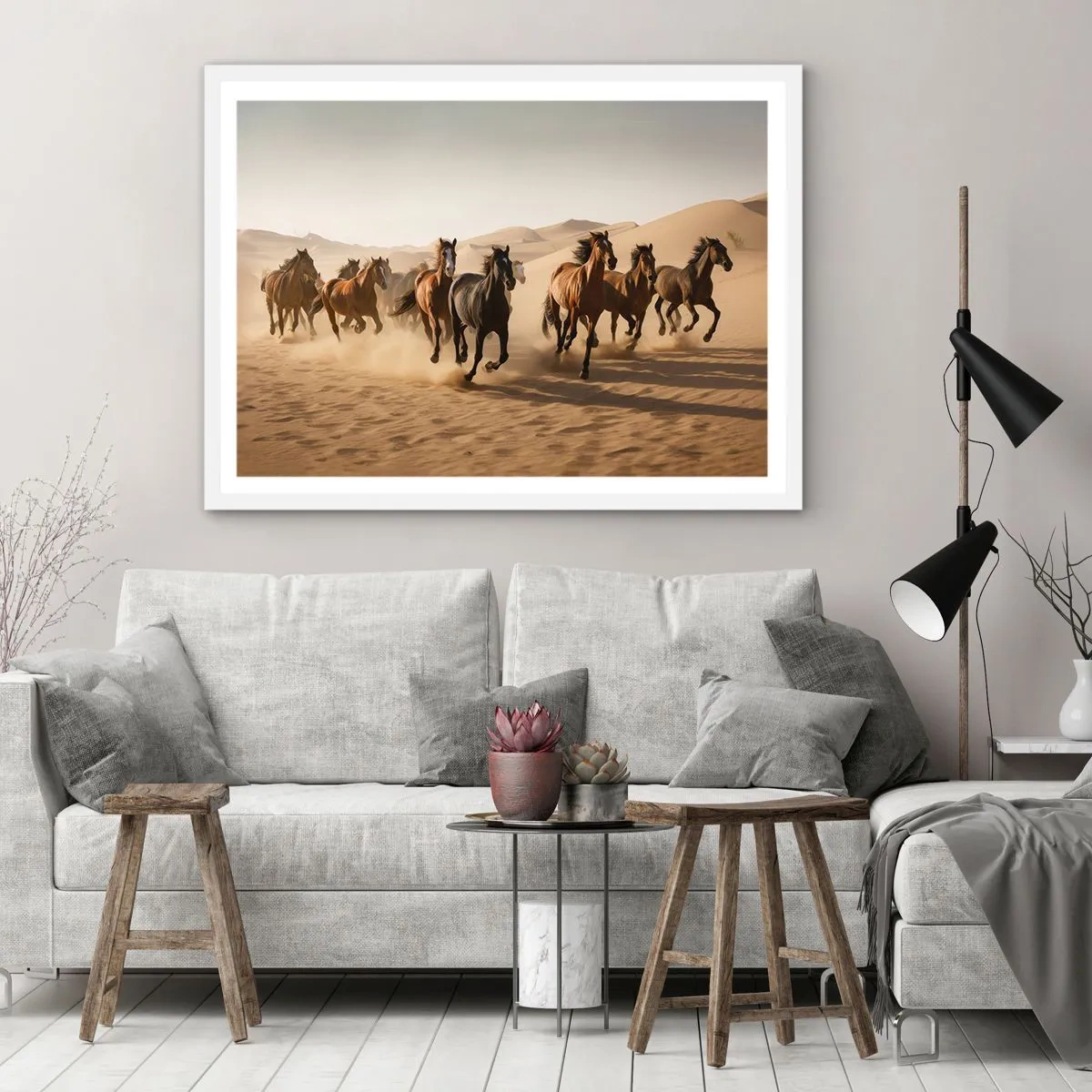 Affiche dans un cadre blanc - Poster - Libre comme le vent - 40x30 cm