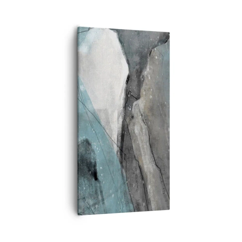 Impression sur toile - Image sur toile - Résumé : roches et glace - 55x100 cm
