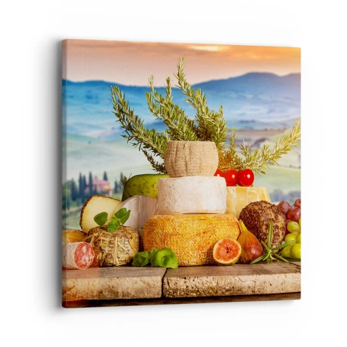 Impression sur toile - Image sur toile - La joie de vivre à l'italienne - 40x40 cm