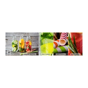 Échantillon de Papier Peint Autocollant Deluxe Sticker - Sain par nature - La gastronomie, Boisson fruitée, Fruit - 100x30 cm