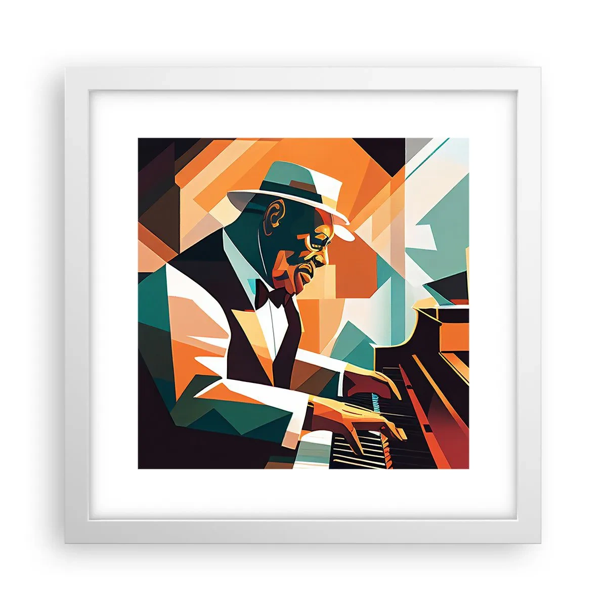 Affiche dans un cadre blanc - Poster - C’est tout le jazz - 30x30 cm