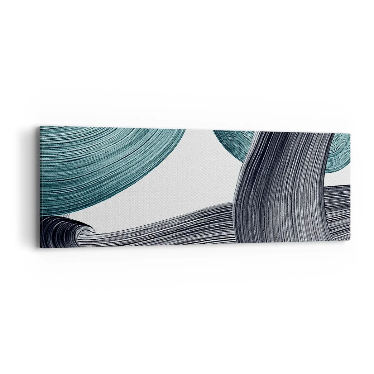 Impression sur toile - Image sur toile - Sentiers émeraude et noirs - 90x30 cm