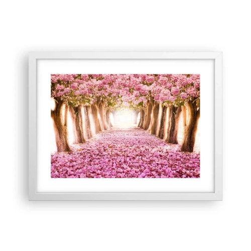 Affiche dans un cadre blanc - Poster - La route du paradis - 40x30 cm