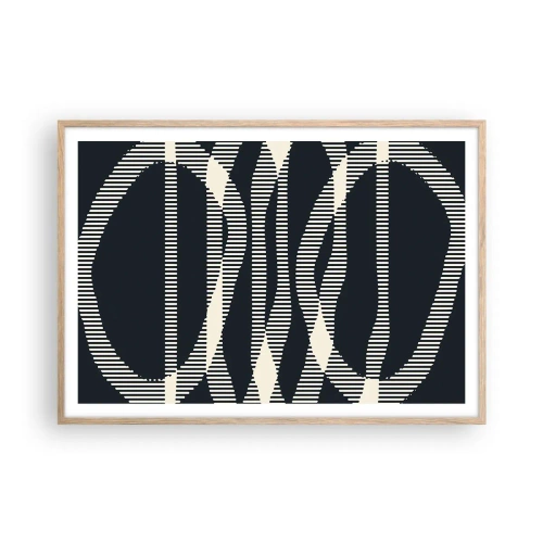 Affiche dans un chêne clair - Poster - Une tentative de briser l'obscurité - 100x70 cm