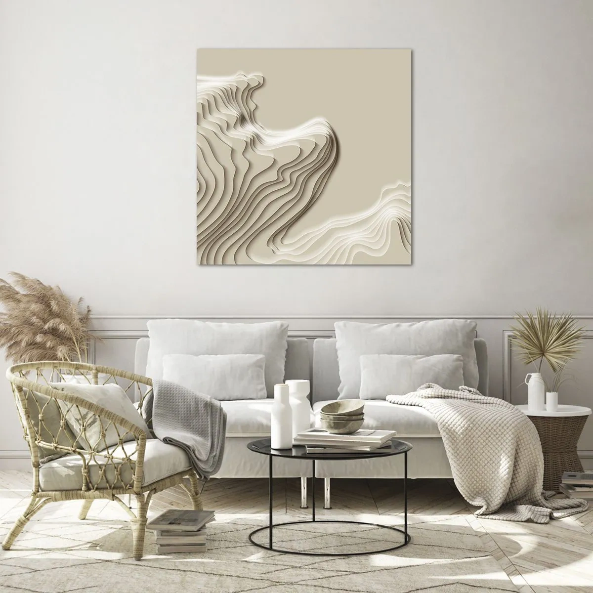 Impression sur verre - Image sur verre - Topographie artistique - 40x40 cm