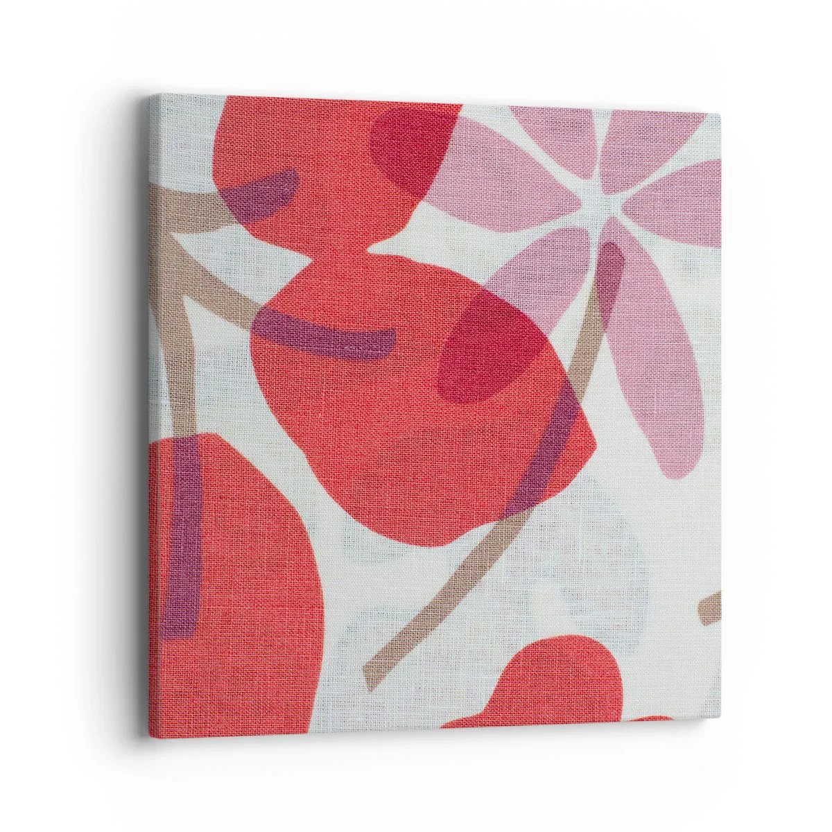 Impression sur toile - Image sur toile - Composition florale dans les roses - 40x40 cm