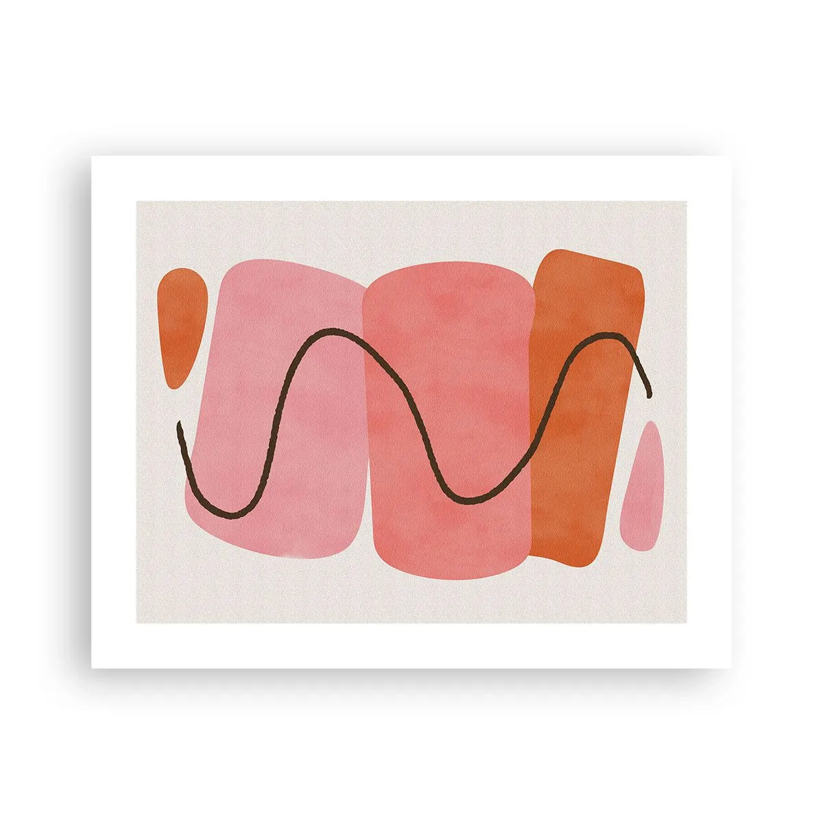 Affiche - Poster - mouvement doux des formes - 50x40 cm