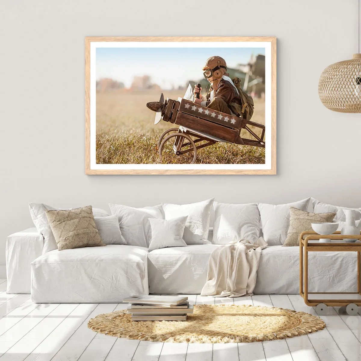 Affiche dans un chêne clair - Poster - Départ vers un rêve - 40x30 cm