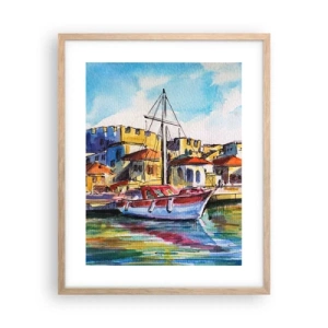 Affiche dans un chêne clair - Poster - Après-midi arc-en-ciel - 40x50 cm