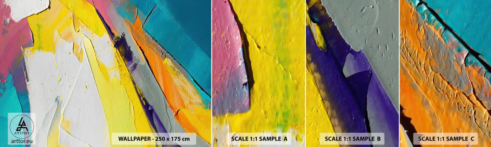 Échantillon de Papier Peint Autocollant Deluxe Sticker - Anatomie du monde - Abstraction, Morceau, 3D - 100x30 cm