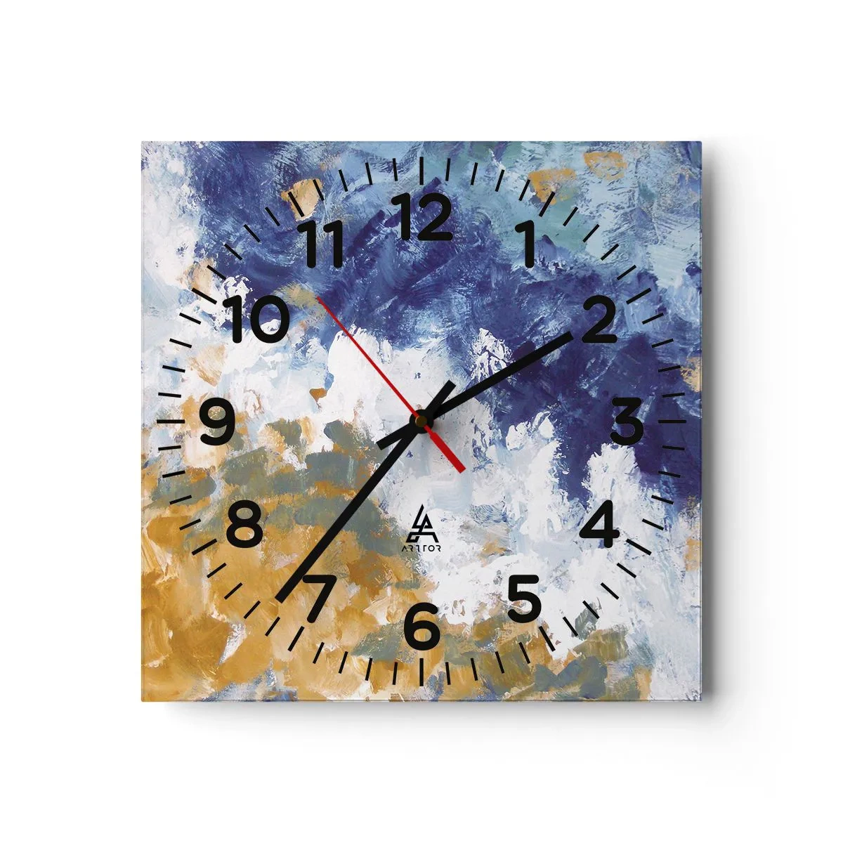Horloge murale - Pendule murale - Danse des éléments - 30x30 cm
