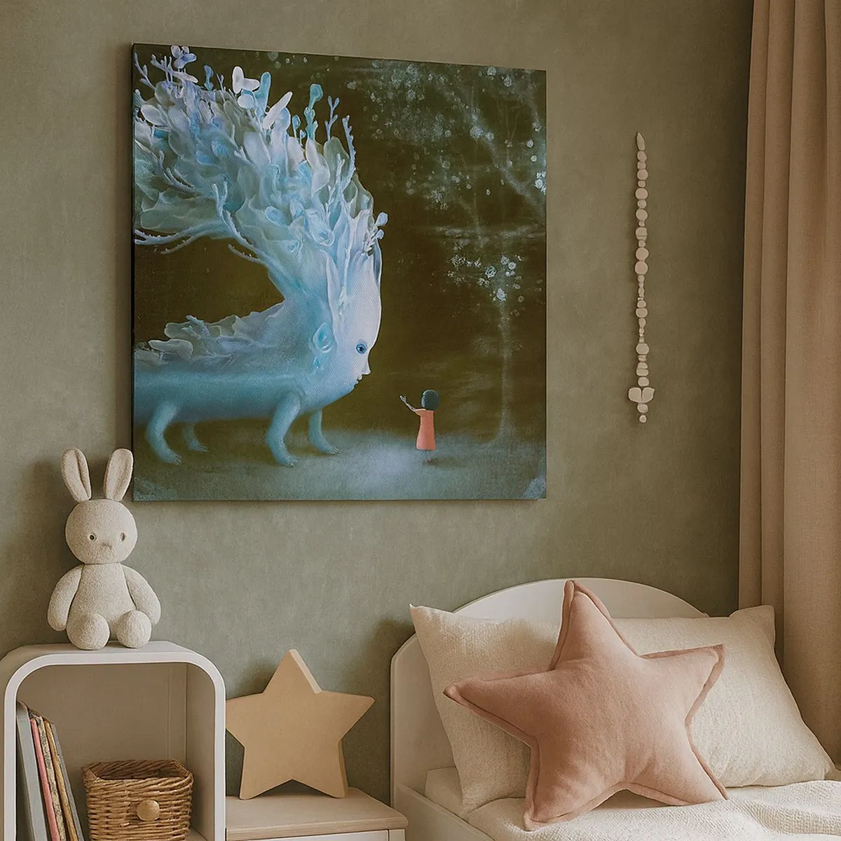 Impression sur toile - Image sur toile - Une rencontre fantastique - 30x30 cm