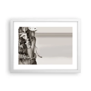 Affiche dans un cadre blanc - Poster - Comment va la fille - 40x30 cm