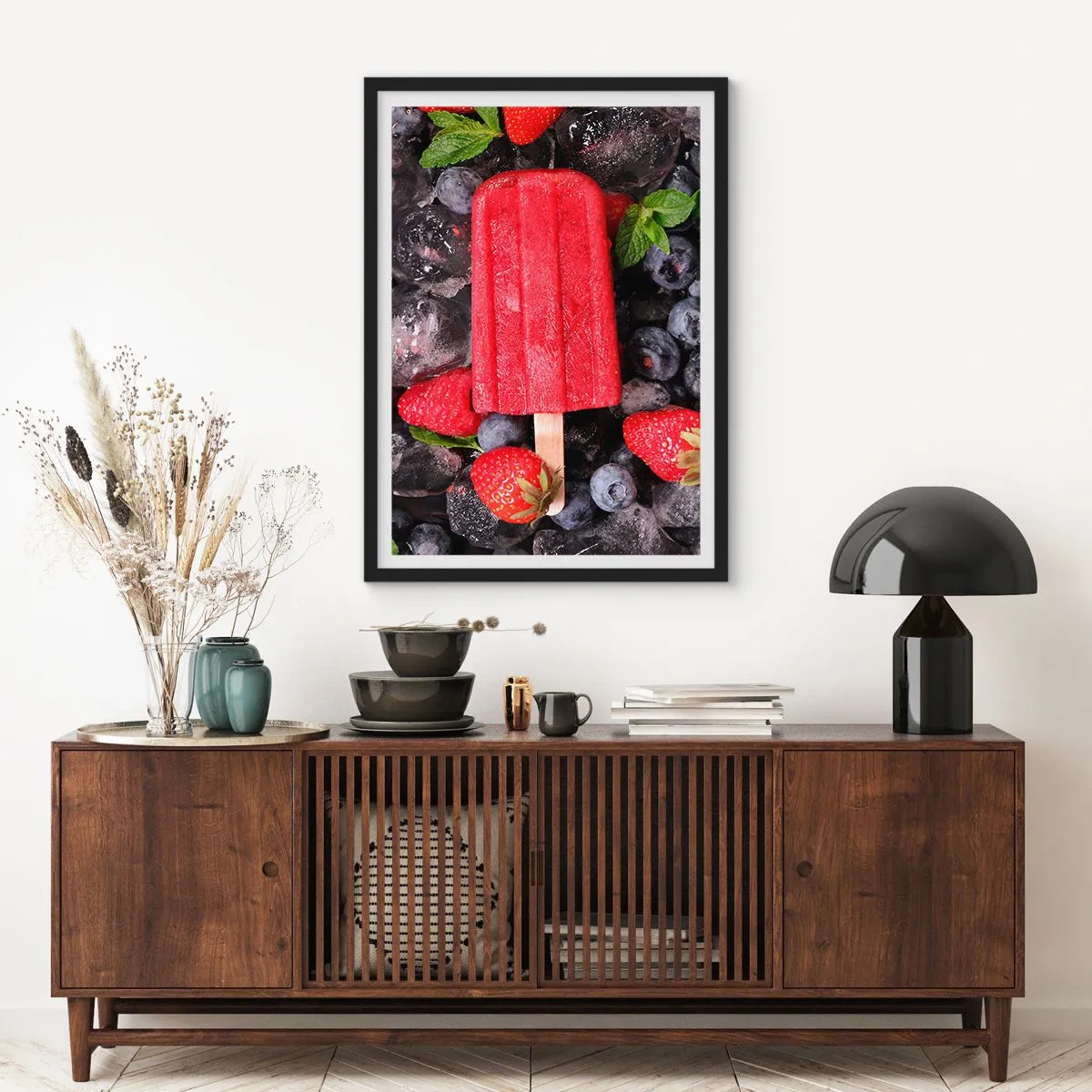 Affiche dans un cadre noir - Poster - Le goût d’un été chaud - 70x100 cm