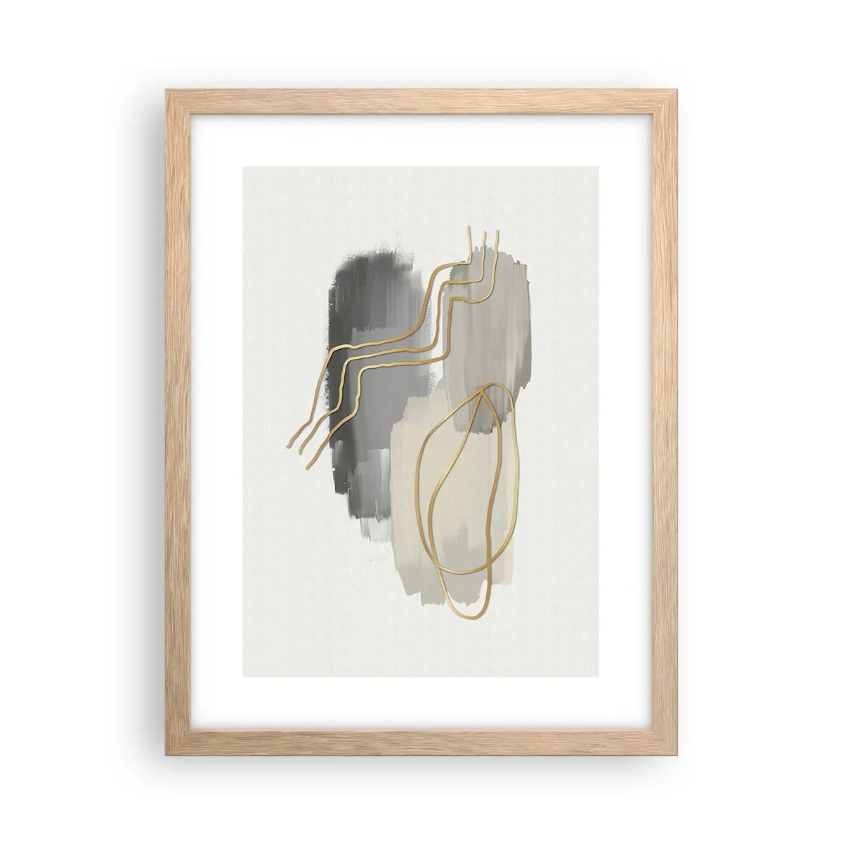 Affiche dans un chêne clair - Poster - Durée et mouvement - 30x40 cm