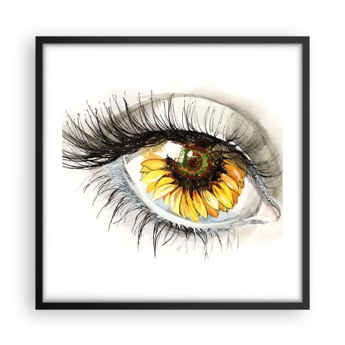 Affiche dans un cadre noir - Poster - Un look aussi chaud que l'été - 50x50 cm