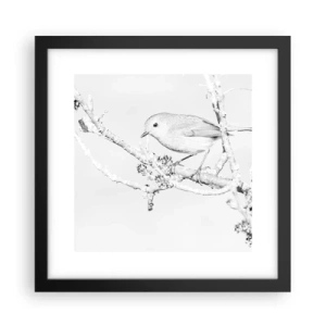 Affiche dans un cadre noir - Poster - Matin d'hiver - 30x30 cm