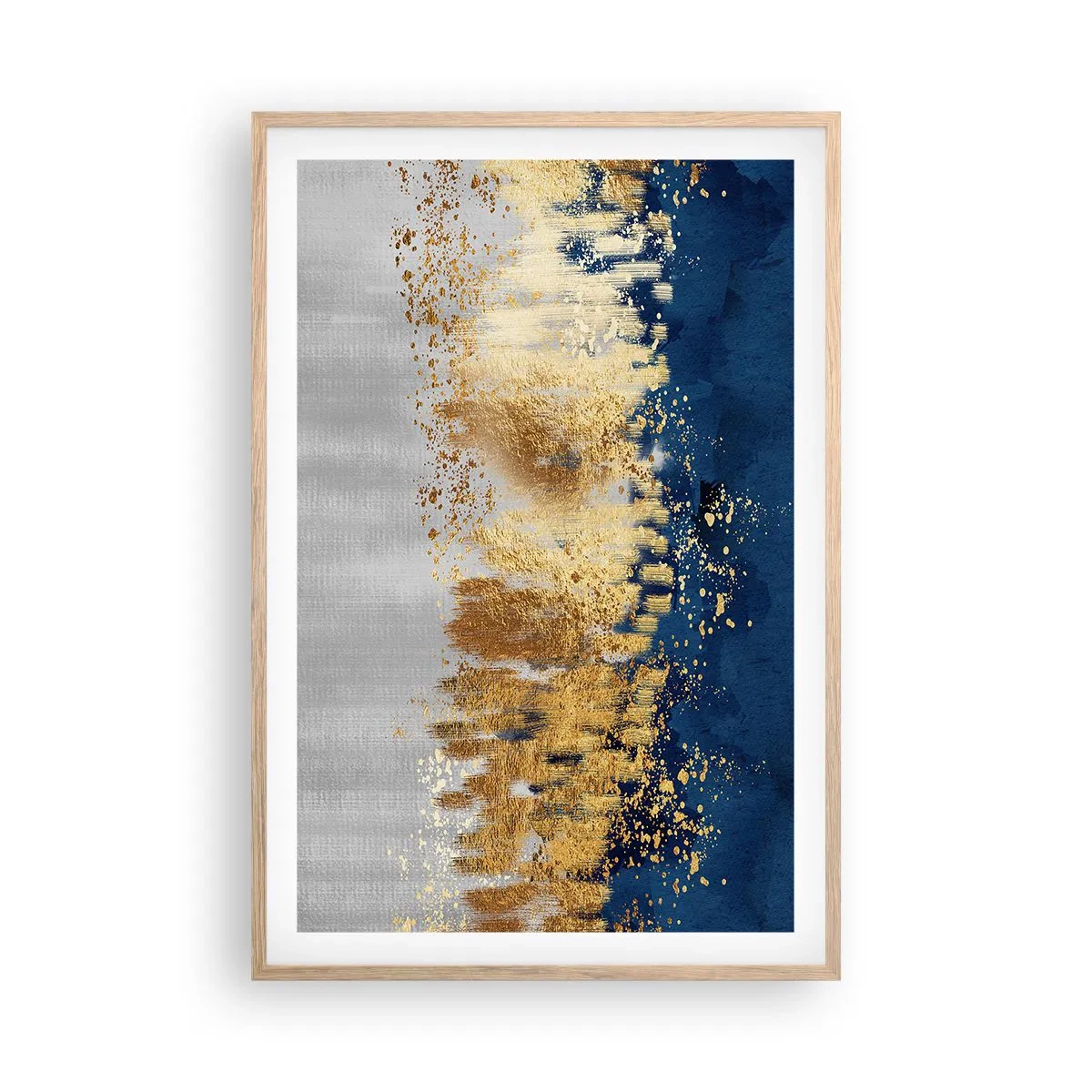 Affiche dans un chêne clair - Poster - Une composition moderne et pétillante - 61x91 cm