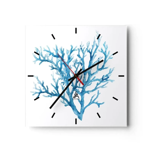 Horloge murale - Pendule murale - Filigrane nautique - 40x40 cm