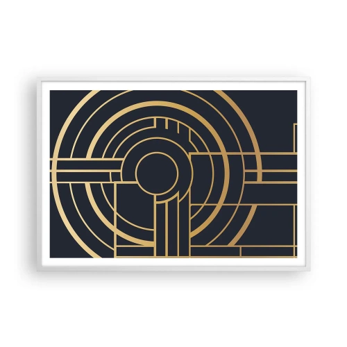 Affiche dans un cadre blanc - Poster - Rotation des éléments - 100x70 cm