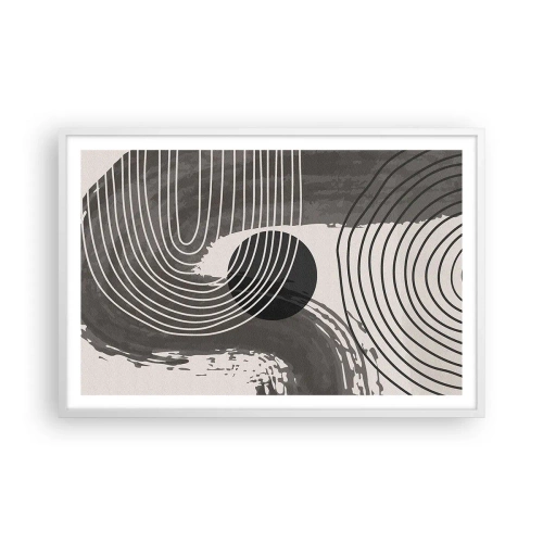 Affiche dans un cadre blanc - Poster - L'ovale gagne - 91x61 cm