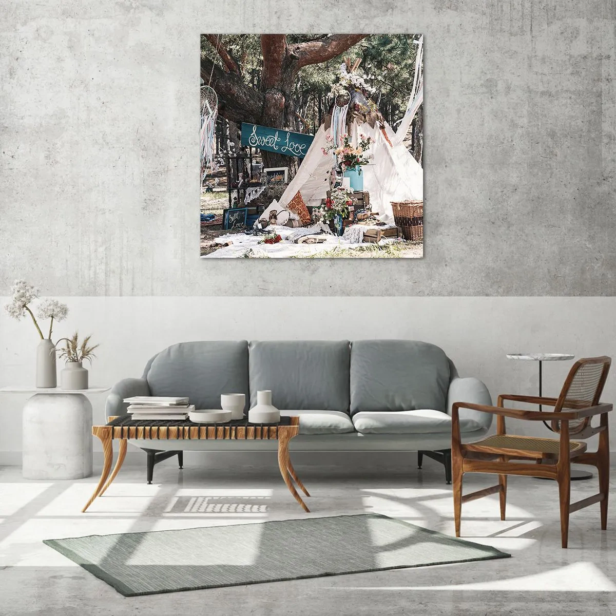 Impression sur verre - Image sur verre - Make love… - 60x60 cm