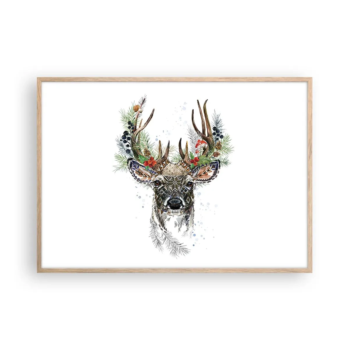 Affiche dans un chêne clair - Poster - En robe de fête - 100x70 cm