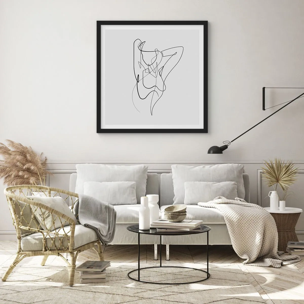 Affiche dans un cadre noir - Poster - Vraiment, tu es comme ça... - 60x60 cm