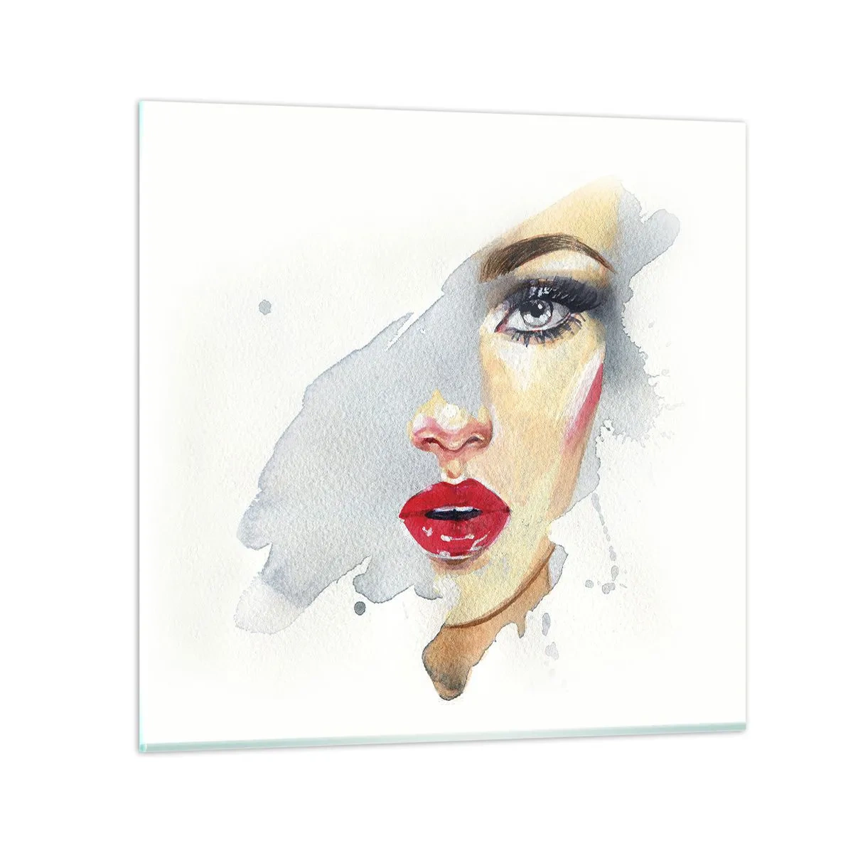 Impression sur verre - Image sur verre - Reflet dans une goutte d'eau - 50x50 cm