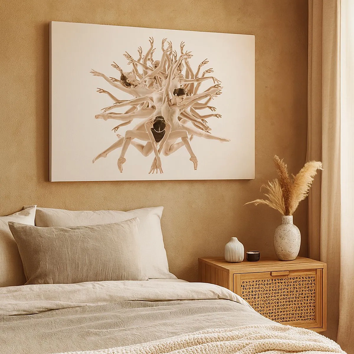 Impression sur toile - Image sur toile - Composition abstraite de danseurs en mouvement - 70x50cm - S'épanouir en danse - Décoration murale moderne pour le salon et la chambre ARTTOR