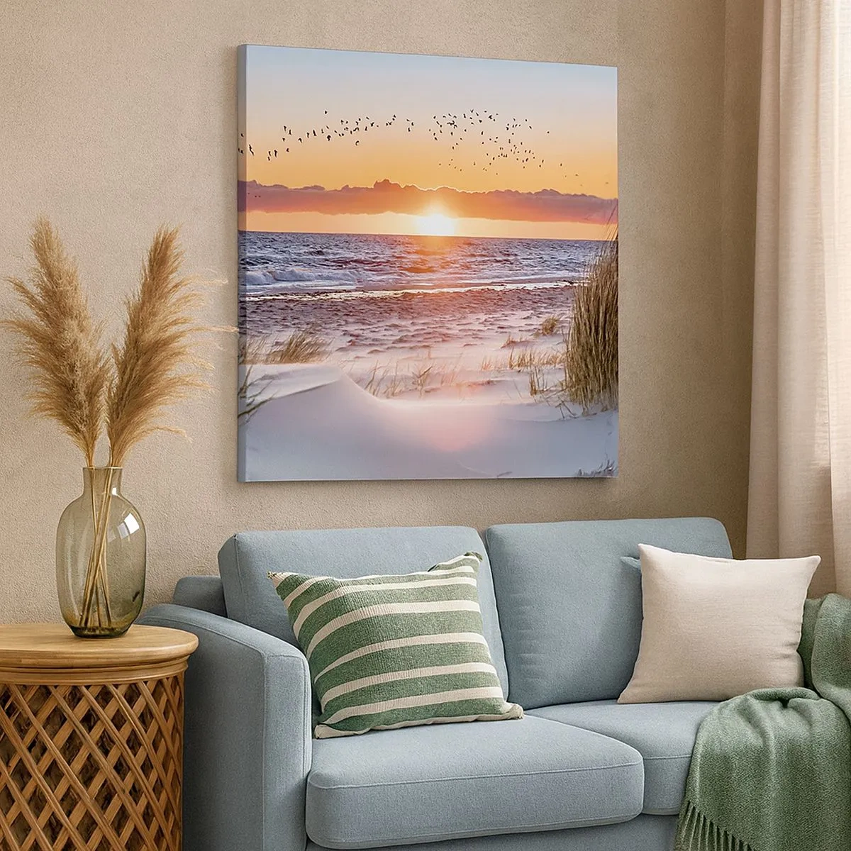 Impression sur toile - Image sur toile - Paysage horizontal - 30x30 cm