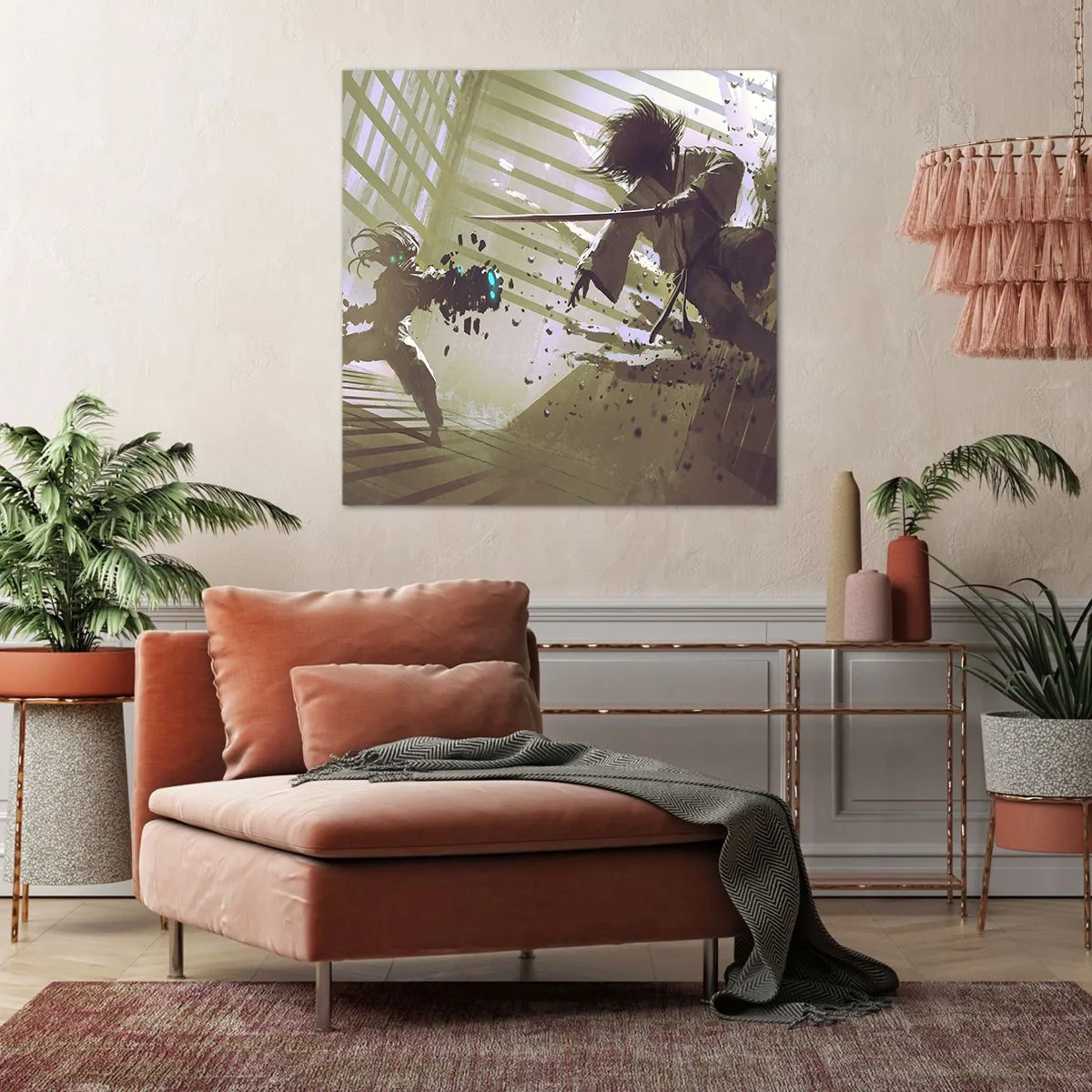 Impression sur toile - Image sur toile - Et tu peux être un samouraï - 40x40 cm