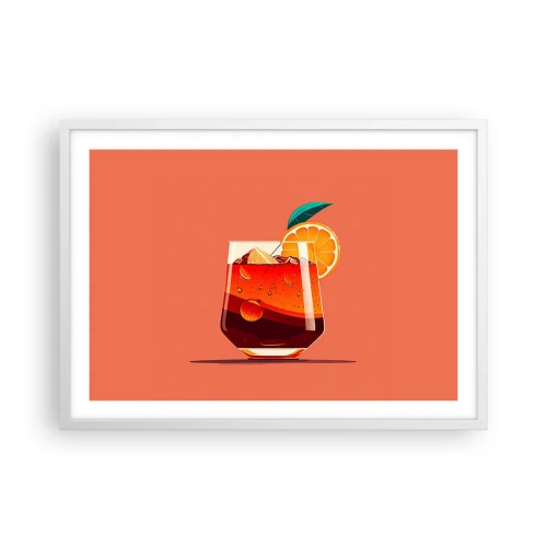 Affiche dans un cadre blanc - Poster - Rafraîchissement d'été - 70x50 cm