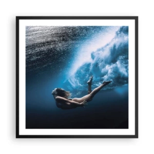 Affiche dans un cadre noir - Poster - Sirène moderne - 60x60 cm