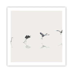 Affiche - Poster - Quatre étapes simples - 60x60 cm