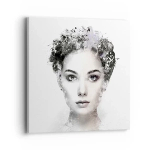Impression sur toile - Image sur toile - Un portrait extrêmement stylé - 40x40 cm
