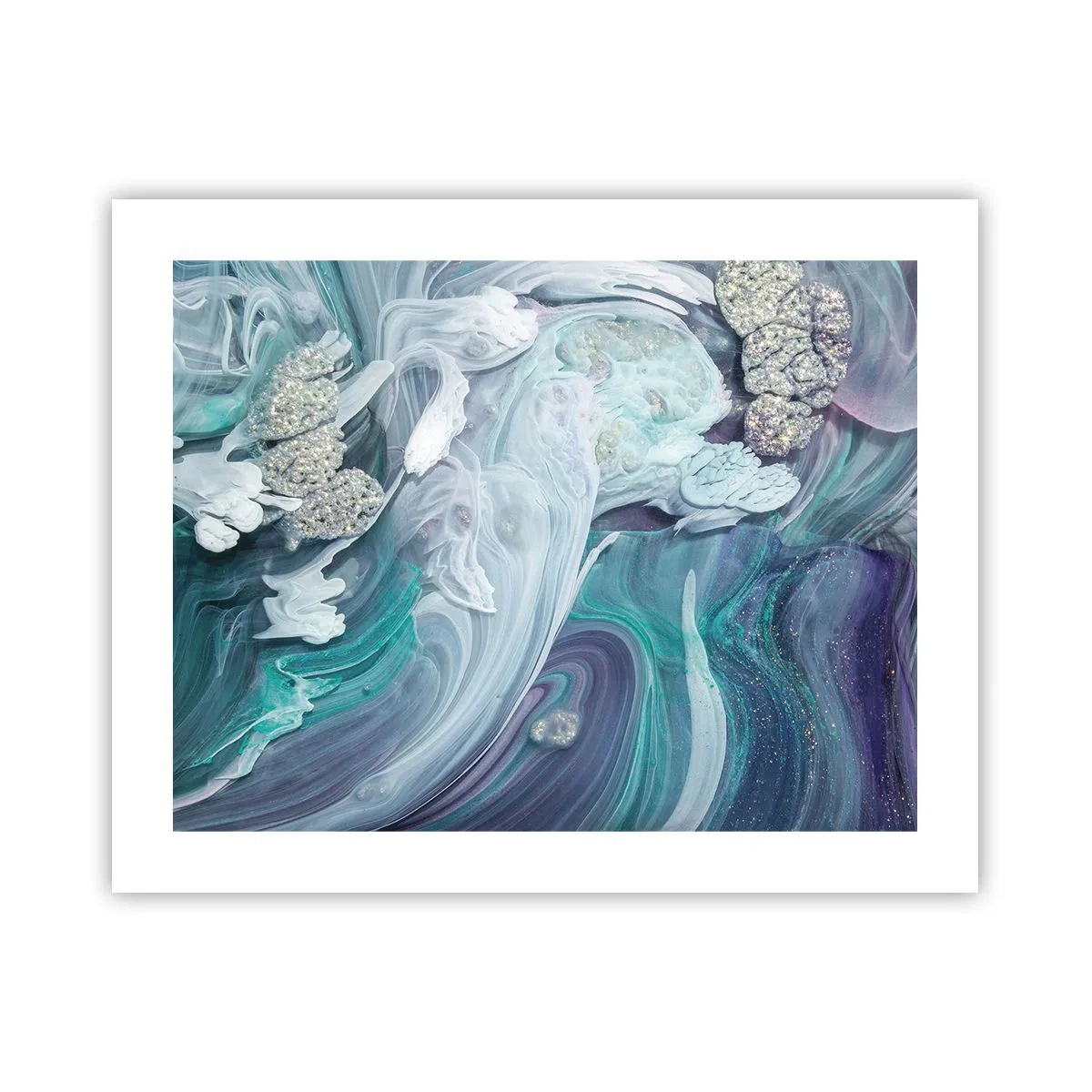 Affiche - Poster - Courants bleus - 50x40 cm