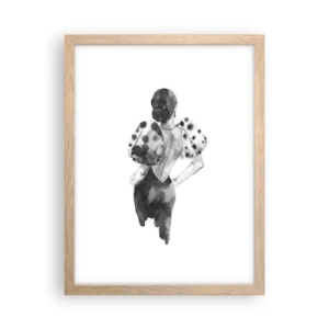 Affiche dans un chêne clair - Poster - Elle est passée juste à côté - 30x40 cm