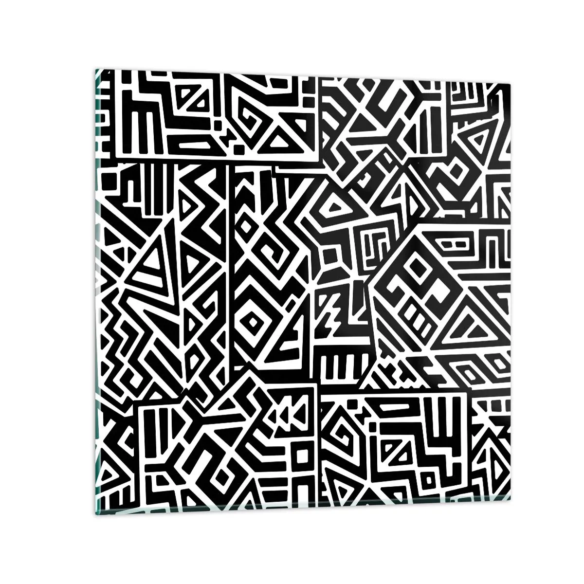 Impression sur verre - Image sur verre - Composition précolombienne - 50x50 cm