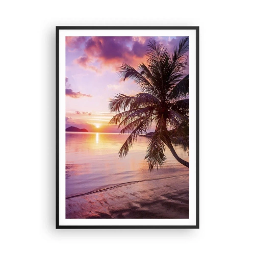 Affiche dans un cadre noir - Poster - Le bonheur à l'horizon - 70x100 cm