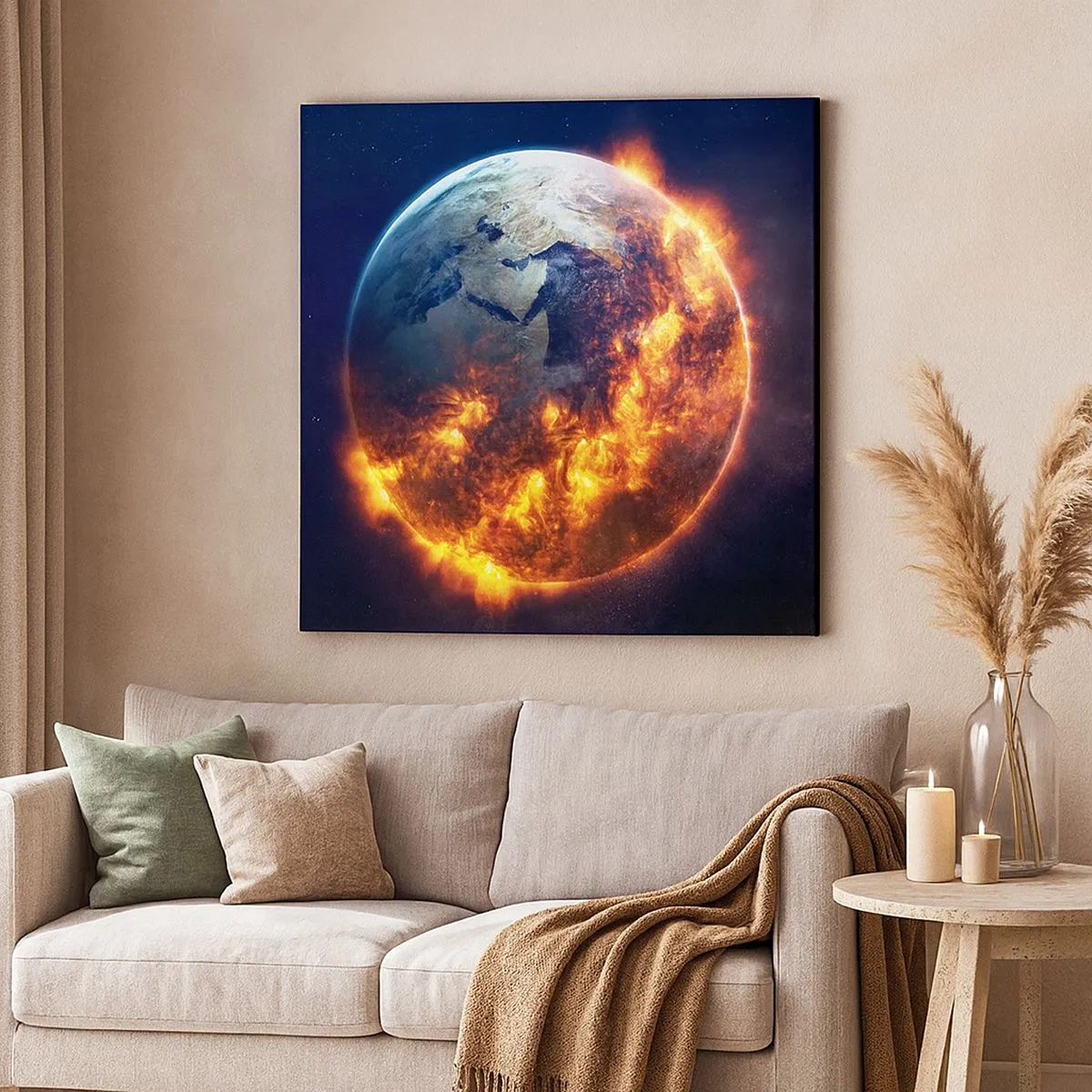 Impression sur toile - Image sur toile - La flamme de l'apocalypse - 30x30 cm