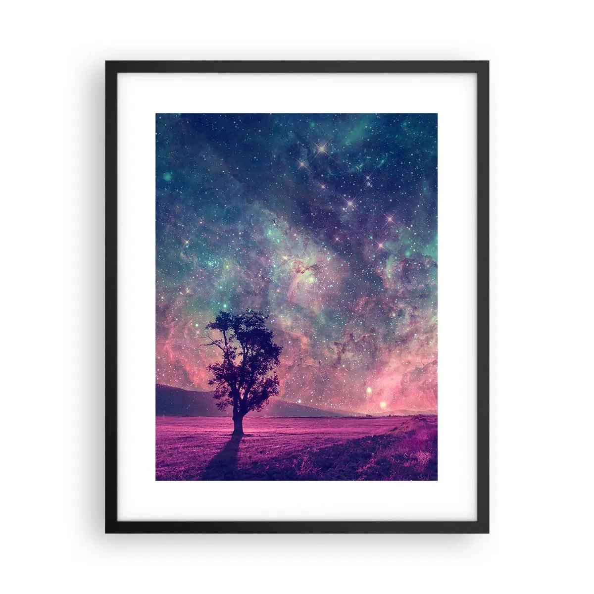 Affiche dans un cadre noir - Poster - Sous un ciel magique - 40x50 cm