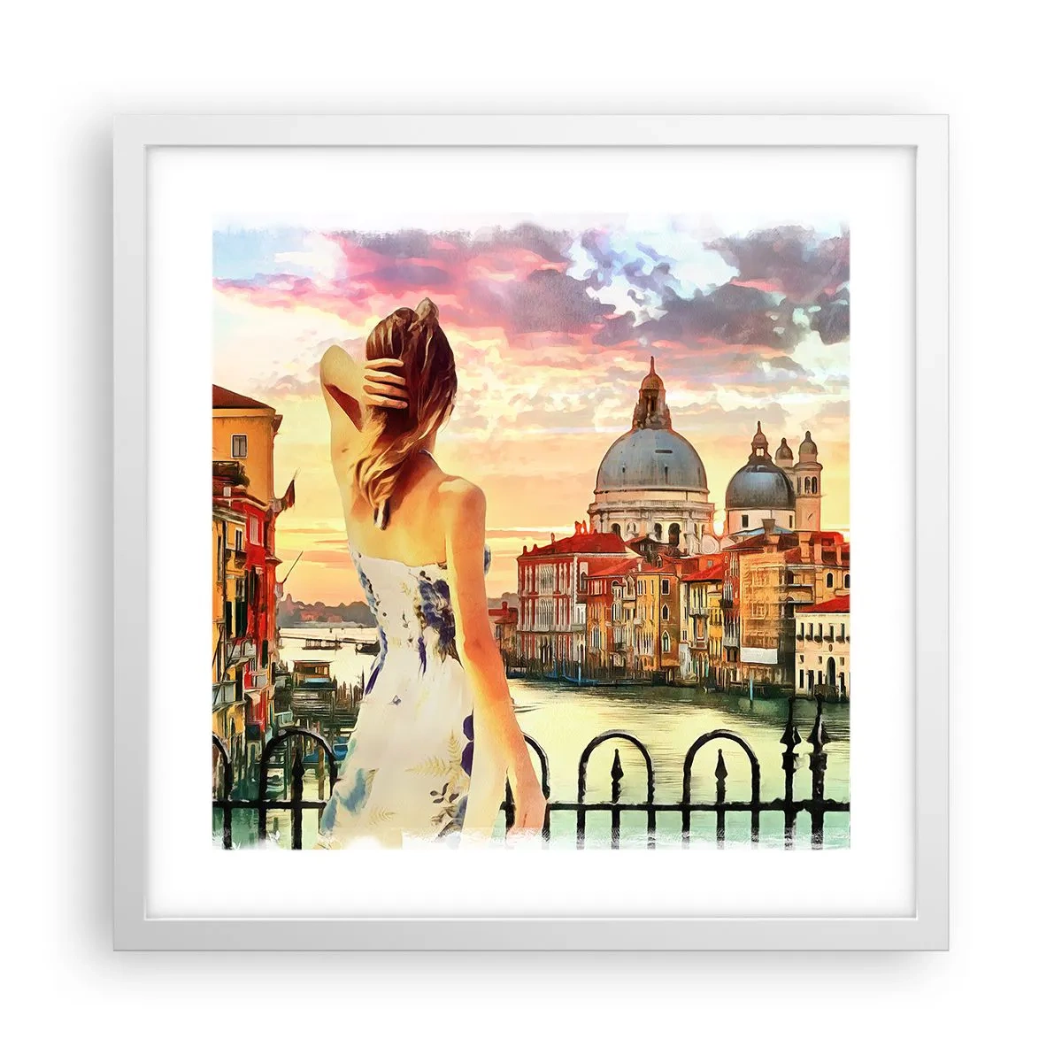 Affiche dans un cadre blanc - Poster - Pour une aventure c'est uniquement dans ... - 40x40 cm