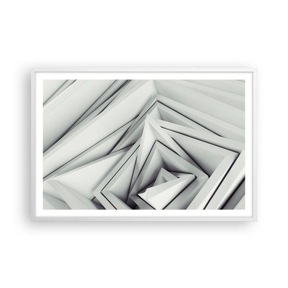 Affiche dans un cadre blanc - Poster - Bourgeon d’angles vifs - 91x61 cm