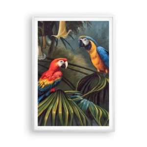 Affiche dans un cadre blanc - Poster - Romantisme dans les tropiques - 70x100 cm