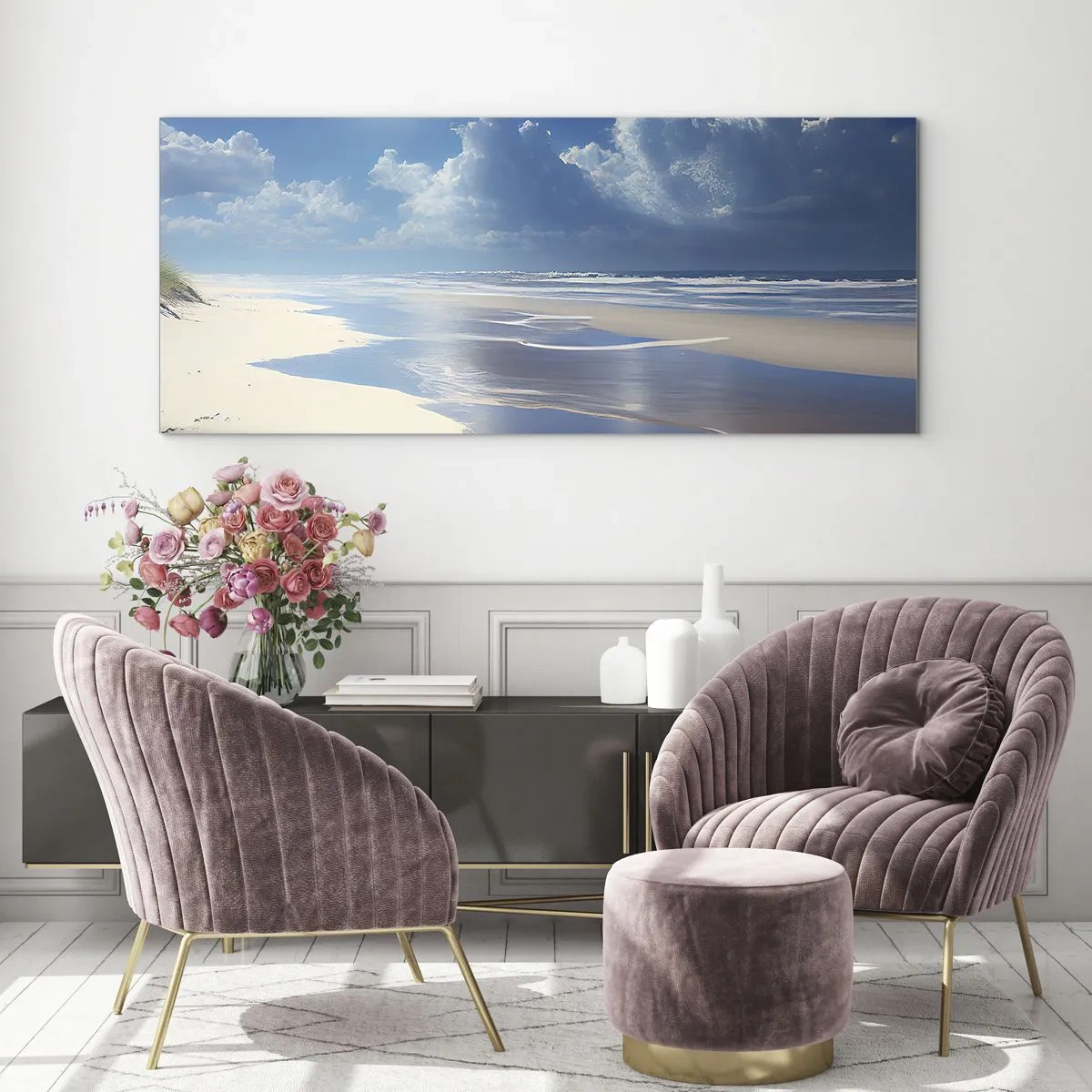 Impression sur verre - Image sur verre - Des vacances paradisiaques - 90x30 cm