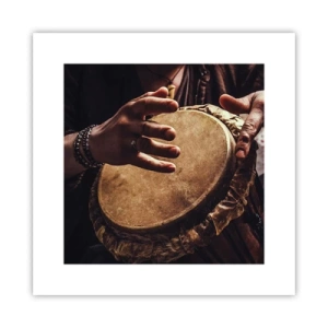 Affiche - Poster - Au rythme du coeur - 30x30 cm