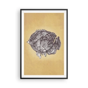 Affiche dans un cadre noir - Poster - D'un océan d'ornements - 61x91 cm