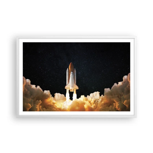 Affiche dans un cadre blanc - Poster - Ad astra! - 91x61 cm
