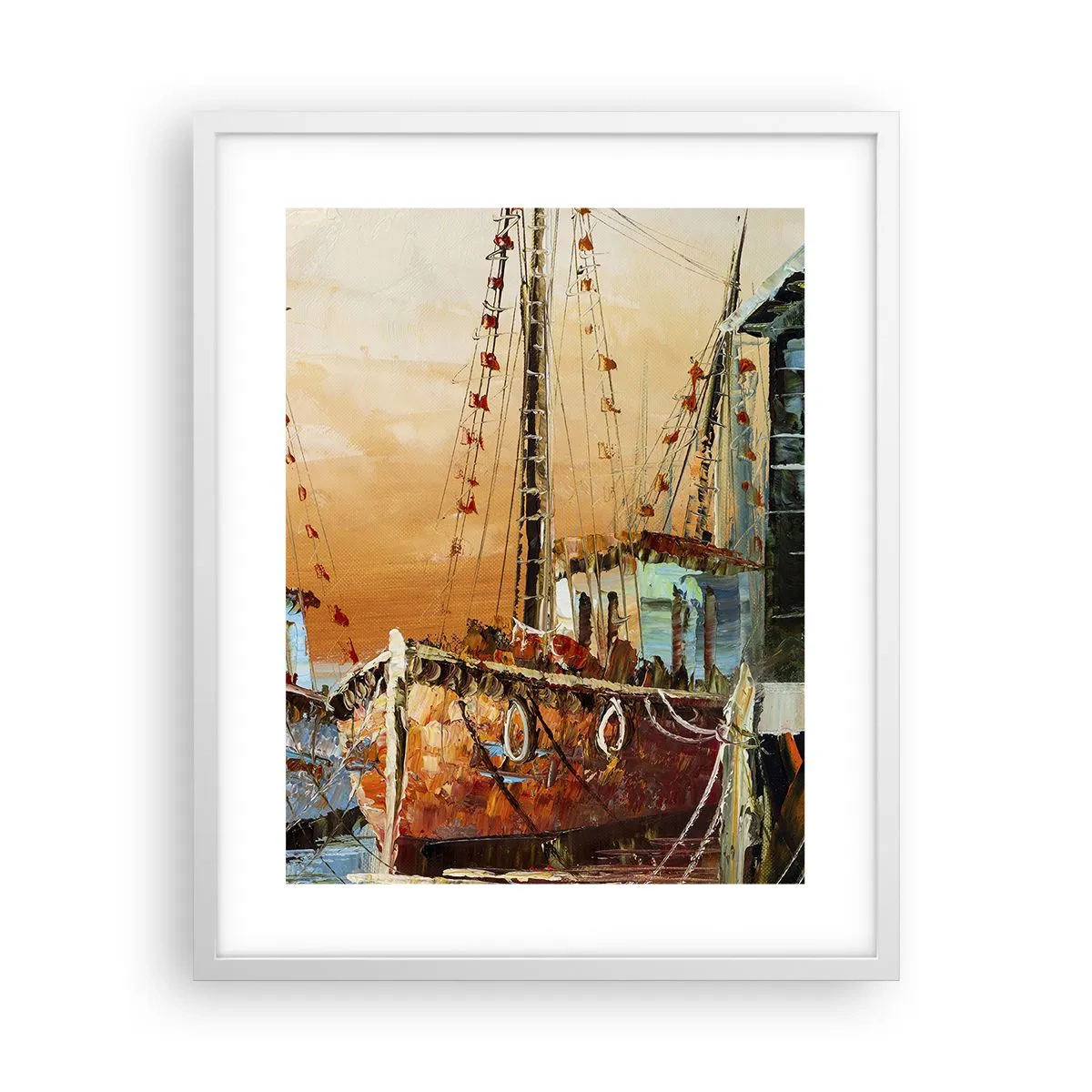 Affiche dans un cadre blanc - Poster - Retour tranquille - 40x50 cm